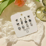 DAIIIBABYYY  -  Hot Selling Cute Flower Heart Cartoon Animal Stud Earrings Set for Women Korean Fashion Sweet Pink Peach Earring Jewelry