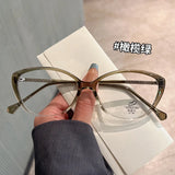 Daiiibabyyy  Material Eyeglass Frames for Men Cat Eye Shape Stylish Woman Eyeglasses Blue Light Blocking Glasses Frame