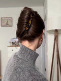 Daiiibabyyy  French Twist Hairpin Acetate Tortoiseshell Hair Comb Bun Clip for Women Halfup Hair Sticks Hairbrush  Headwear Hair Accessories