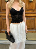 Daiiibabyyy  Women Sexy Lace Floral See Through Sling Top Casual Deep V-neck Sleeveless Ruched Waist Cropped Vest Summer Street Top