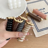DAIIIBABYYY  -  Japanese Fashion Style Spiral Hair Tie Metal Tpu Hair Ties for Girls and Women Hair Accessories Accesorios Para El Cabello