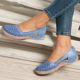 Daiiibabyyy  Summer Women Sandals Wedges Orthopedic Hollow Out Ladsies Casuasl Shoes Slip On Vintage Female Sandals Chaussure Femme