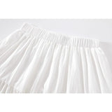 DAIIIBABYYY  -  Ins Women's Half Skirts Summer Blue Korean Fashion Casual Loose Pleated Hotsweet A-line Long Skirt Simple Preppy Female Clothes