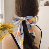 DAIIIBABYYY  -  New Design Women Long Scarf Faux Silk Printing Hair Hand Girls Fashion Handkerchief Shawl Wraps Female Ribbon Scarves Neck Tie
