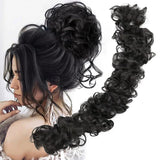 DAIIIBABYYY  -  Messy Bun Hair Piece Curly Wavy Hair Bun Scrunchies Extensions Long Ponytail Extensions Ponytail DIY Wrap Around Bun Hair