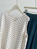 DAIIIBABYYY  -  Summer New Fashionable Sleeveless Polka Dot Shirt Vest, Loose and Slimming Versatile Linen Top