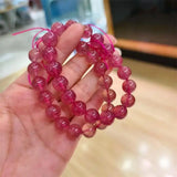 DAIIIBABYYY  -  11MM Natural Strawberry Quartz Bracelet Handmade Round Beads Couple Energy Yoga Bracelet Men Women Jewelry 1pcs