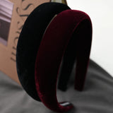DAIIIBABYYY  -  High Grade Dark Red Velet Autumn Winter Hairbands for Girls and Women Headwear Hair Bands Hair Accessories