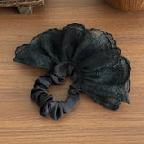 Daiiibabyyy  2Pcs Lace Fan-shaped Bow Headband Fashionable Tie Hair Accessory Retro Elegant Daily Versatile Hair Accessory Girl Headband
