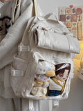 Daiiibabyyy  Preppy Style Ita Mochila Japanese Ins Mochilas Mujer Simple All-match Bag Large Capacity Backpack Two Ways Bags for Woman