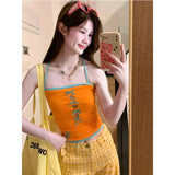 DAIIIBABYYY  -  Female Trend Sexy Patchwork Bow Sling Top Tee Summer Fashionable Hollow Out T-Shirts Women Clothes Slim Bodycon Camisole Tops
