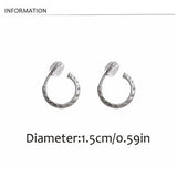 Daiiibabyyy  -  New Vintage Cool Boys Girls Hoop Earrings Simple Personality No Piercing Ear Clip Exquisite Exaggerated Clip Earrings