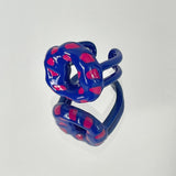 Daiiibabyyy  New Trend Geometric Wave Point Doughnut Rings Women's Hip Hop Fashion Jewelry Handmade Epoxy Resin Accessories
