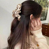 Daiiibabyyy  3PCS Women's Silk Hair Clips, Cloud Hair Clips, Large Banana Claw Clips with Secure Hold, Non-Slip Hair Clips, Hair Accessory Se