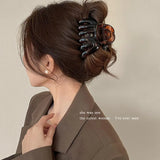 DAIIIBABYYY  -  Large Hollow Out Hair Claw Clips Crab Clamps Women Girls Ponytail Big PC Plastic Hair Barrettes Hairpin Hair Accessories Fashion