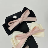 Daiiibabyyy -  French Sweetheart Girl Bow Hairpin Princess Head Korean Style Side Clip Double Horsetail Headpiece Top Clip Hairpin Headwear