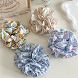 DAIIIBABYYY  -  Ins Hot Sale High-Grade Fashion Handcrafted  Fabric Colorful Elastic Scrunchies For Women Girls Refreshing Ponytail Head Rope
