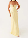 Daiiibabyyy  Elegant Maxi Dress with Adjustable Spaghetti Straps and Flowy Silhouette for Women s Summer Fashion Style