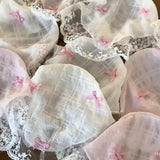 Daiiibabyyy Korean Lace Bow Retro Triangular Scarf Solid Color Headscarf Trend Elegant Headwear for Women Girl Y2K Jewelry 2024 INS Bandana