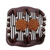 Daiiibabyyy  Shiny Rhinestone Beaded Hair Claws Magic Tuck Comb Updo Elastic Headwear Bun Ponytail Holder Beads Hair Combs Hair Styling Tools