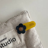 DAIIIBABYYY  -  Korean Style Acetate Fresh Girl's Age-Reducing Color-Blocking Flower Hair Band Ball Hair Tie Hair Band New Rubber Band