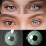 Daiiibabyyy  1Pair PATTAYA Fashion Makeup Beauty Contacts Lenses Soft Half Year Green Contacts Eyes New York Myopia Color Lenses