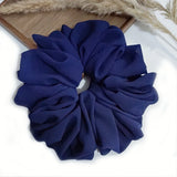 DAIIIBABYYY  -  Big Size Chiffon Scrunchies For Muslim Women Custom Elastic Volumizing Oversized Neat stitching Malaysian Bunch Hair Tie