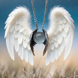 Daiiibabyyy  Gothic Ghost Wing Crystal Retro Necklace for Women Man Punk Unique Personalized Pendant for Party Jewelry Accessories Gifts