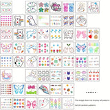 Daiiibabyyy  60pcs Cute Tattoo Sticker Waterproof Lasting Temporary Tattoo