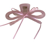 DAIIIBABYYY  -  South Korea's new acrylic large bow streamer grab clip back head hairpin French disc hair shark clip headdress