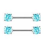 DAIIIBABYYY  -  1 Pair Stainless Steel Love Heart Shape Nipple Piercing Cubic Zirconia Butterfly Crown Barbell Tongue Piercing Body Jewelry