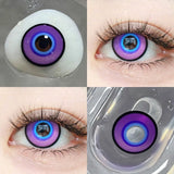 Daiiibabyyy  1pair Green Halloween Color Contact Lenses Crazy Circle Lens Anime Softlens