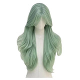 Daiiibabyyy  Long Hair Wig Women Big Curl Natural Simulation Fashion Mint Green Full Head Cover Synthetic Hair Lace Frontal Wig for Black Peo