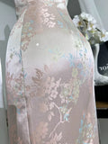 DAIIIBABYYY  -  Retro Cheongsam Slit Sexy Chinese Style Pink Qipao Dress Female Elegant Daily Dresses Costume