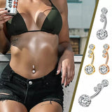 DAIIIBABYYY  -  Fashion Crystal Belly Piercing for Women Sexy Navel Ring Ombligo Belly Button Piercing Body Piercing Jewelry Wholesale