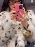 DAIIIBABYYY  -  2024 Autumn Winter Women Casual Faux Fur Jackets Fashion Streetwear Oversized Turn Down Collar Elegant Thick Warm Coats
