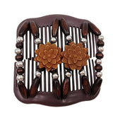 Daiiibabyyy  Shiny Rhinestone Beaded Hair Claws Magic Tuck Comb Updo Elastic Headwear Bun Ponytail Holder Beads Hair Combs Hair Styling Tools