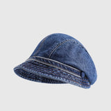 DAIIIBABYYY  -  Cute Retro Fisherman Hat Solid Color Cold Resistance Bucket Hats Ultra Light Warmth Duck Tongue Hat Women's