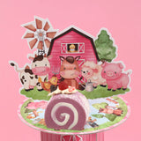 Daiiibabyyy Farm Theme Animal Cup Cake Holder Stand Cardboard Farmhouse Farm Birthday Party Decor Kids Birthday Baby Shower Party Supplies