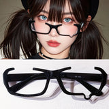 Daiiibabyyy  Y2K Crying Tears Teardrop Glasses Frame Unisex Retro Anime Cosplay Accessory Fashion Eyewear Costume Props for Makeup Party Gift