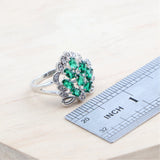 Daiiibabyyy Green Zircon 925 Silver Jewelry Sets Bridal Earrings Rings Pendant Necklace Charms Bracelets Set For Wedding Women