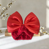 Daiiibabyyy  Cute Sweet Bow Face Wash Headband Ins Suitable for Washing Face Makeup Yoga Relaxing Coral Fleece Headband for Women
