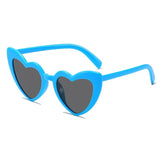 Daiiibabyyy  New Love Women's Sunglasses Fashion Trend Big Face Look Thin Girl Cute Design Sense Peach Heart Sunglasses
