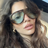 Daiiibabyyy  Retro Luxury Oversized Oval Sunglasses Women New Fashion Vintage Large Frame Sun Glasses Men Black Shadow Female