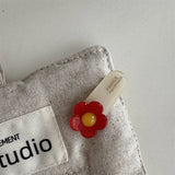 DAIIIBABYYY  -  Korean Style Acetate Fresh Girl's Age-Reducing Color-Blocking Flower Hair Band Ball Hair Tie Hair Band New Rubber Band