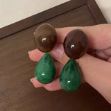 Daiiibabyyy  Women Resin Circle Earrings Fashion Elegant Jewelry Trendy Delicate Party Accessories Exaggerate