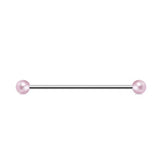 DAIIIBABYYY  -  1PC Industrial Piercing Barbells Jewelry Stainless Steel CZ Heart Ball Pearl Cartilage Helix Earring Body Piercing for Women Men