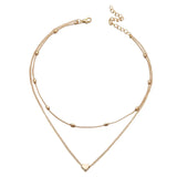 DAIIIBABYYY  -  New Minimalist Clavicle Necklaces for Women Tiny Heart Love Necklaces Dainty Fashion Jewelry Beach Summer Collares Choker