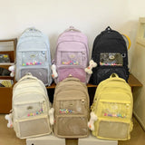 Daiiibabyyy  Cute Girl Small Appetite Transparent Ita Bag Female Korean All-match Students' Daily Using Large-capacity Shoulder Bags