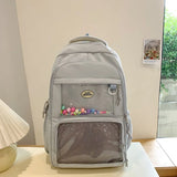 Daiiibabyyy  Cute Girl Small Appetite Transparent Ita Bag Female Korean All-match Students' Daily Using Large-capacity Shoulder Bags